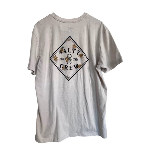 Salty Crew Tippet Fill Tee Size Large Bone Short Sleeve NWT Shirt - Picture 7 of 8